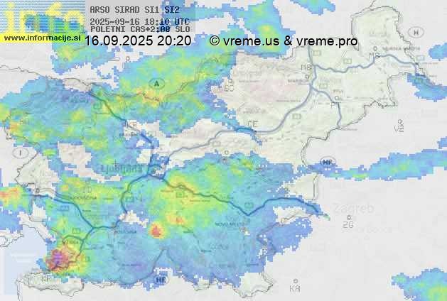 Radarska karta padavin