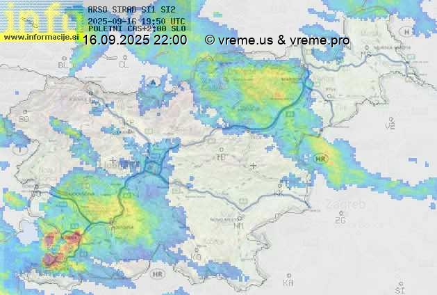 Radarska karta padavin