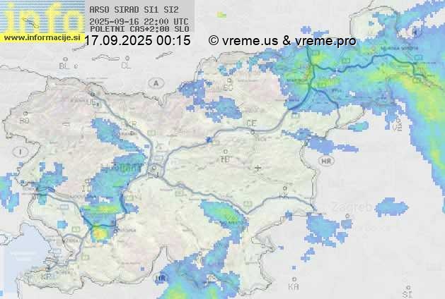 Radarska karta padavin