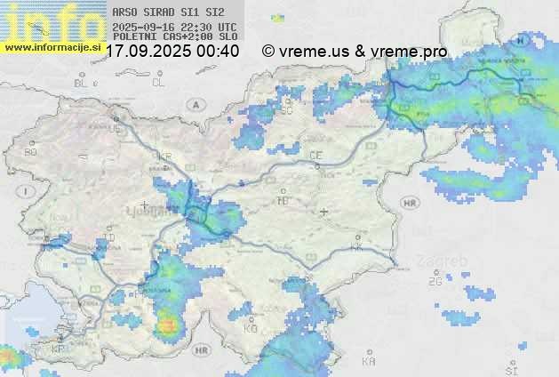 Radarska karta padavin