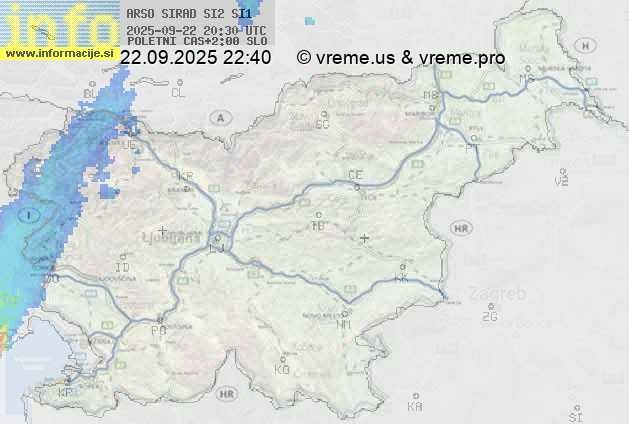 Radarska karta padavin