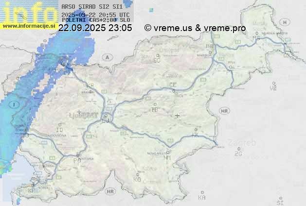 Radarska karta padavin