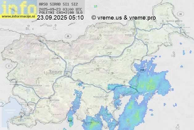 Radarska karta padavin