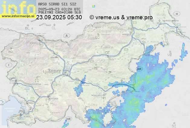 Radarska karta padavin