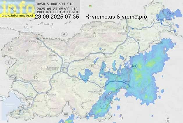 Radarska karta padavin