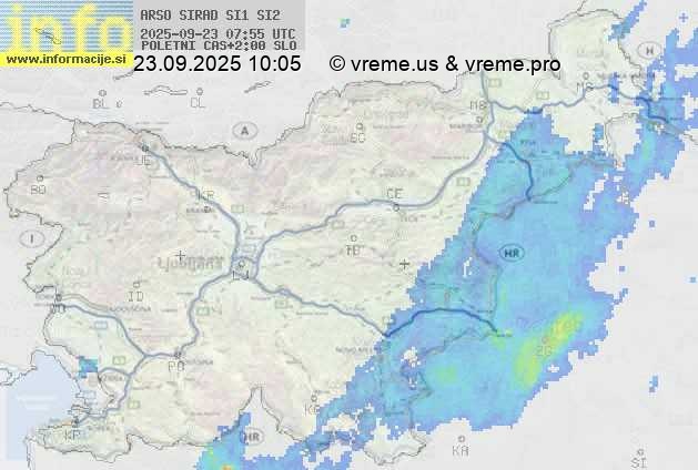 Radarska karta padavin