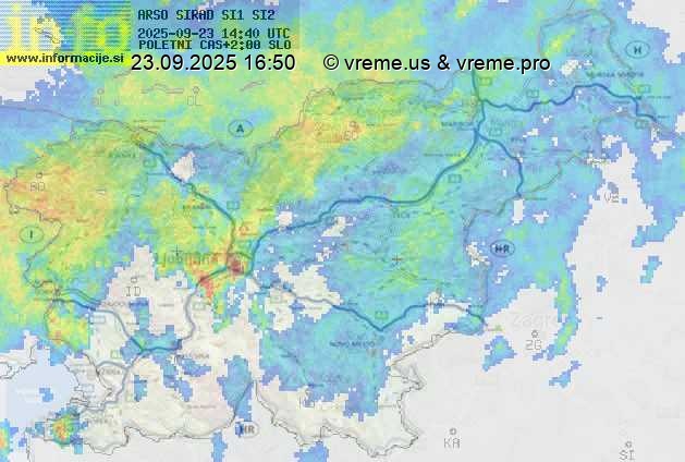 Radarska karta padavin