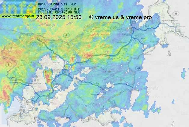 Radarska karta padavin
