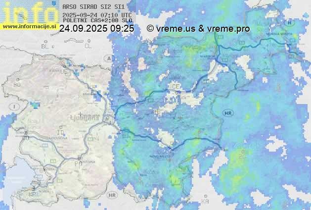 Radarska karta padavin