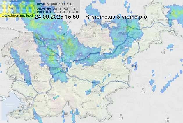 Radarska karta padavin