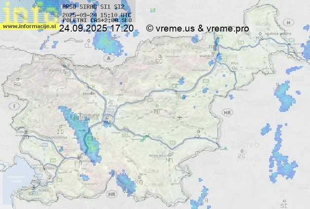 Radarska karta padavin