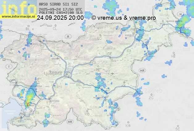 Radarska karta padavin