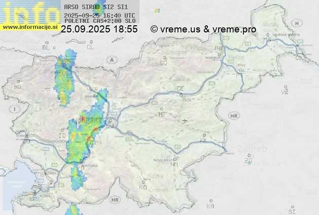 Radarska karta padavin