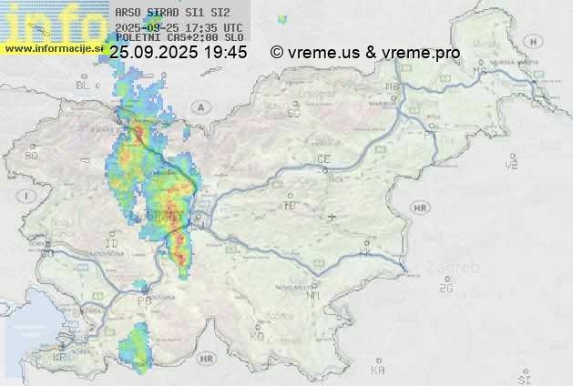 Radarska karta padavin