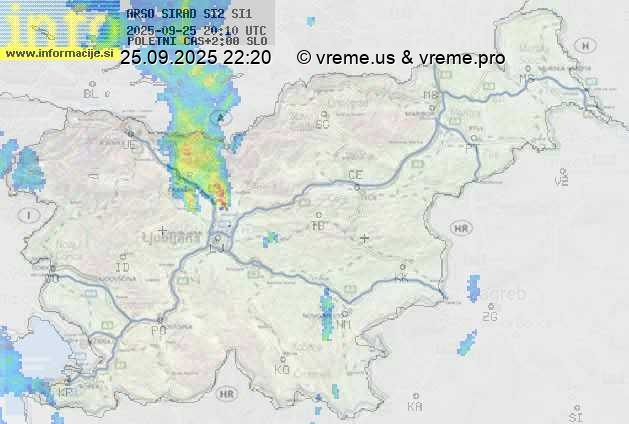 Radarska karta padavin