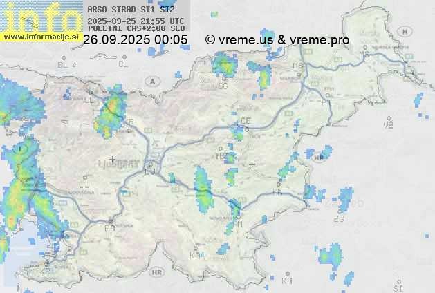 Radarska karta padavin