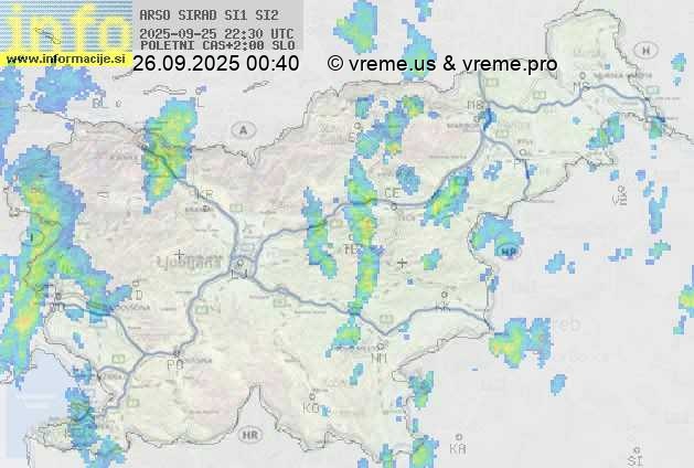 Radarska karta padavin
