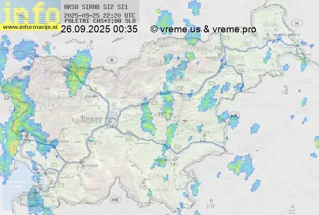 Radarska karta padavin