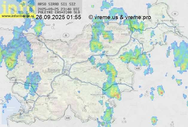Radarska karta padavin