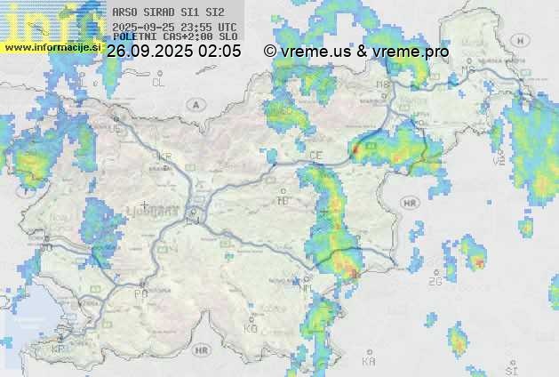 Radarska karta padavin