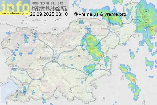 Radarska karta padavin