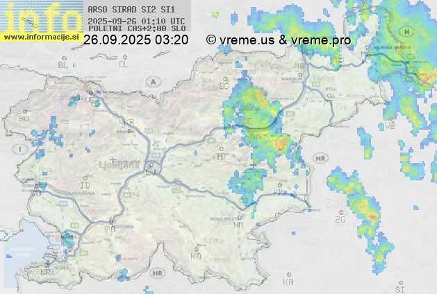 Radarska karta padavin