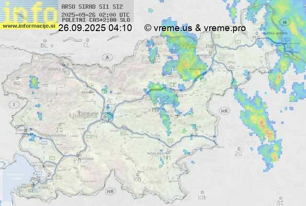 Radarska karta padavin