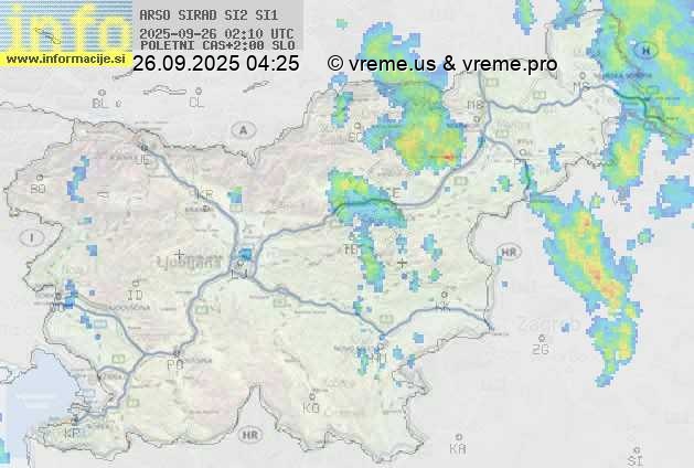 Radarska karta padavin