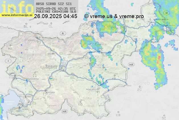 Radarska karta padavin