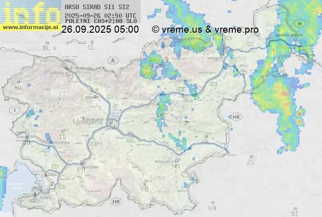 Radarska karta padavin
