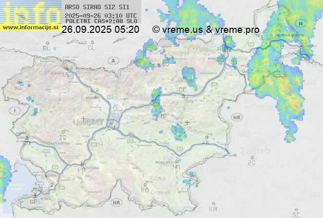 Radarska karta padavin