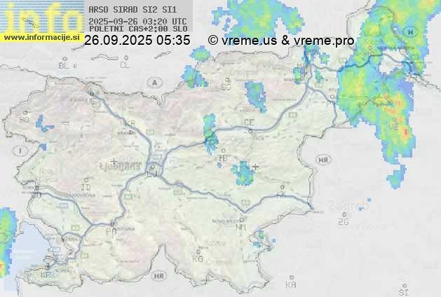 Radarska karta padavin