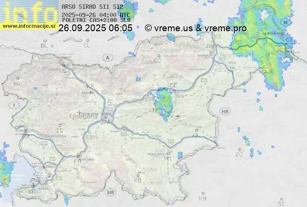 Radarska karta padavin