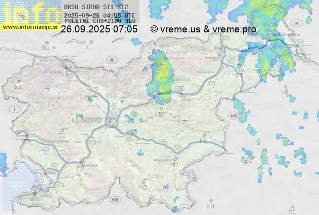 Radarska karta padavin