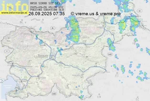 Radarska karta padavin