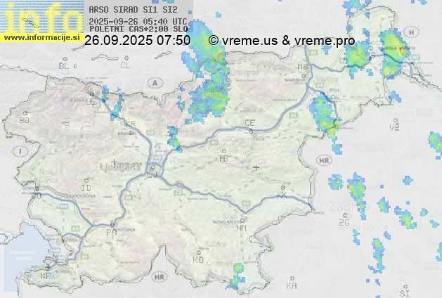 Radarska karta padavin