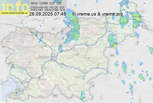 Radarska karta padavin