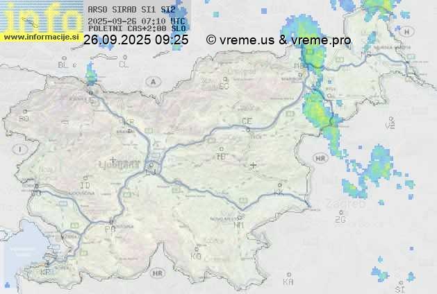 Radarska karta padavin