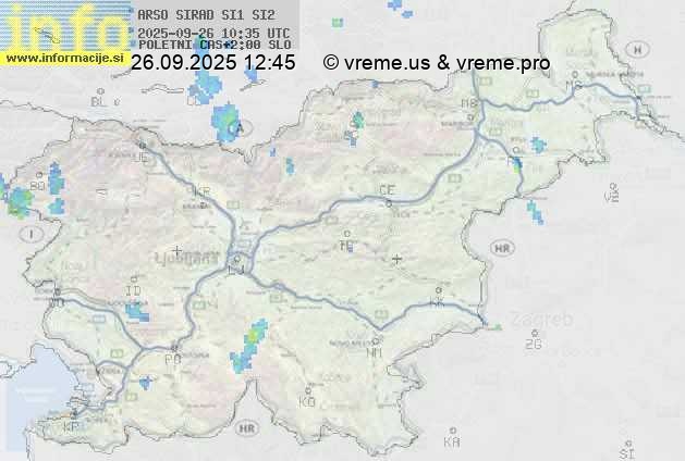 Radarska karta padavin