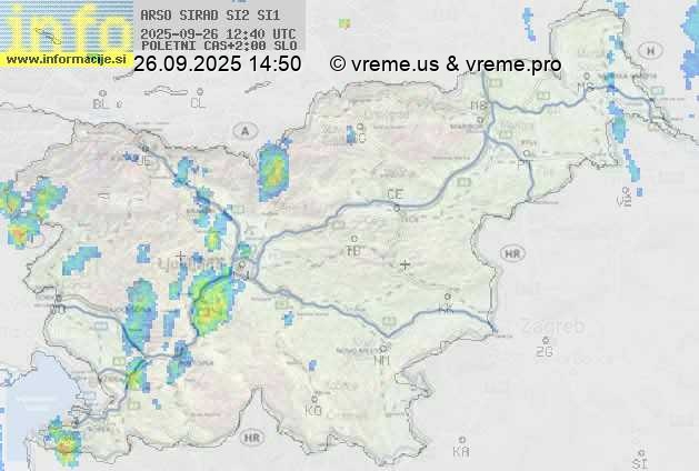 Radarska karta padavin