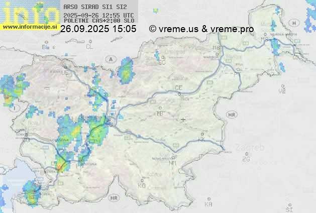 Radarska karta padavin