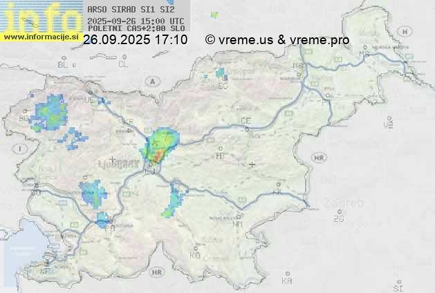 Radarska karta padavin