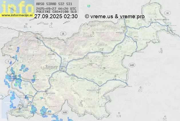 Radarska karta padavin