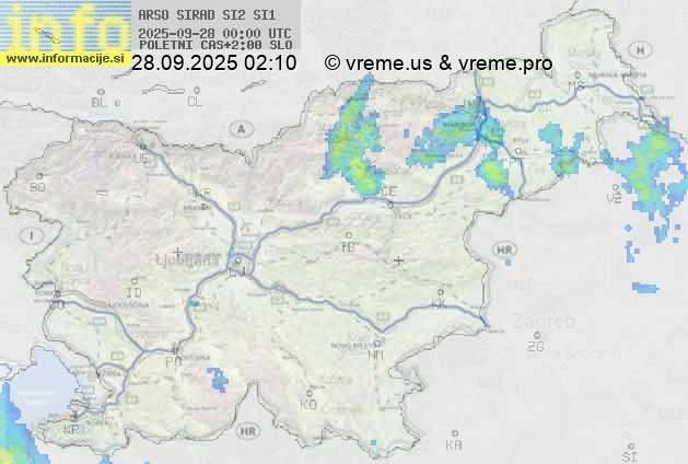 Radarska karta padavin