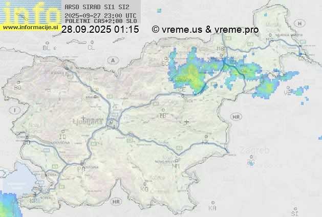 Radarska karta padavin