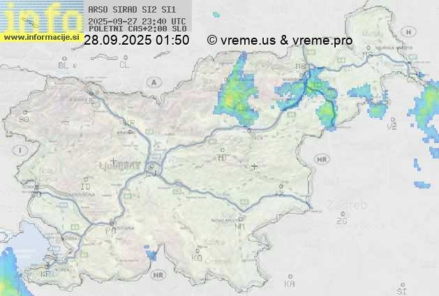 Radarska karta padavin