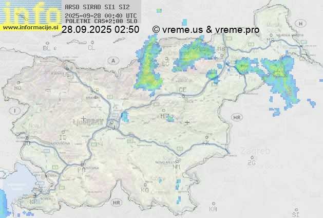 Radarska karta padavin