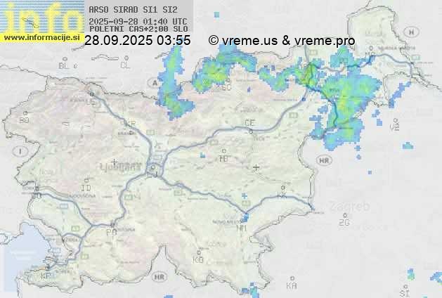 Radarska karta padavin