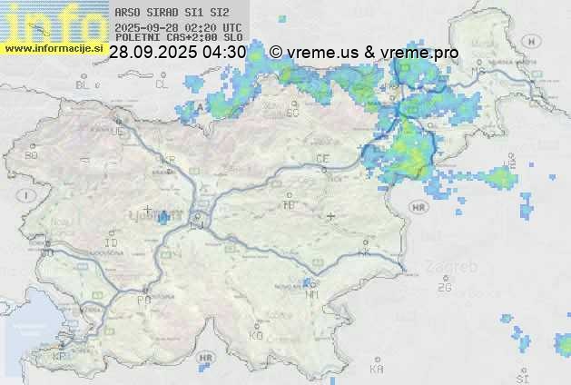 Radarska karta padavin