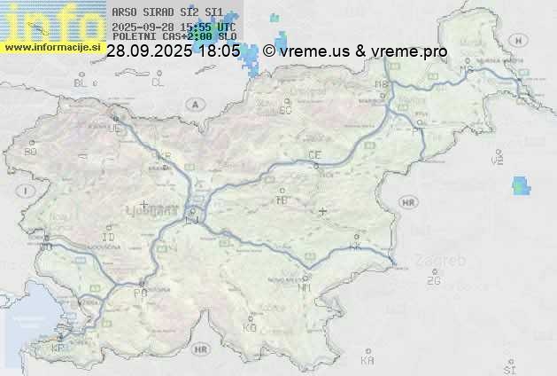 Radarska karta padavin